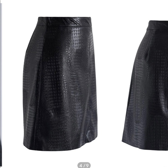 Chicwish Crocodile Print Faux Leather Skirt - Picture 3 of 5